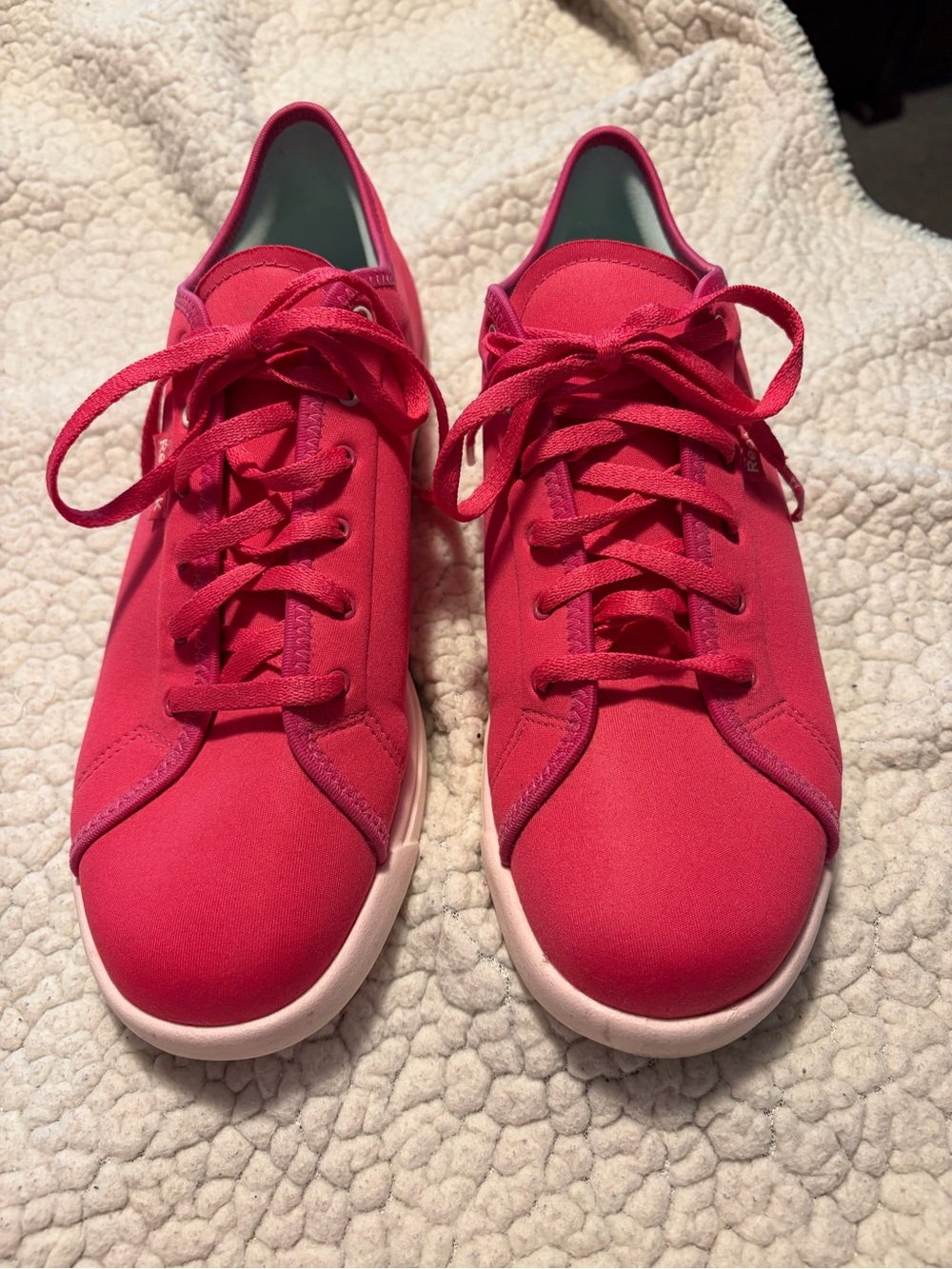 Bright Pink Women's Lace-Up Casual Sneakers